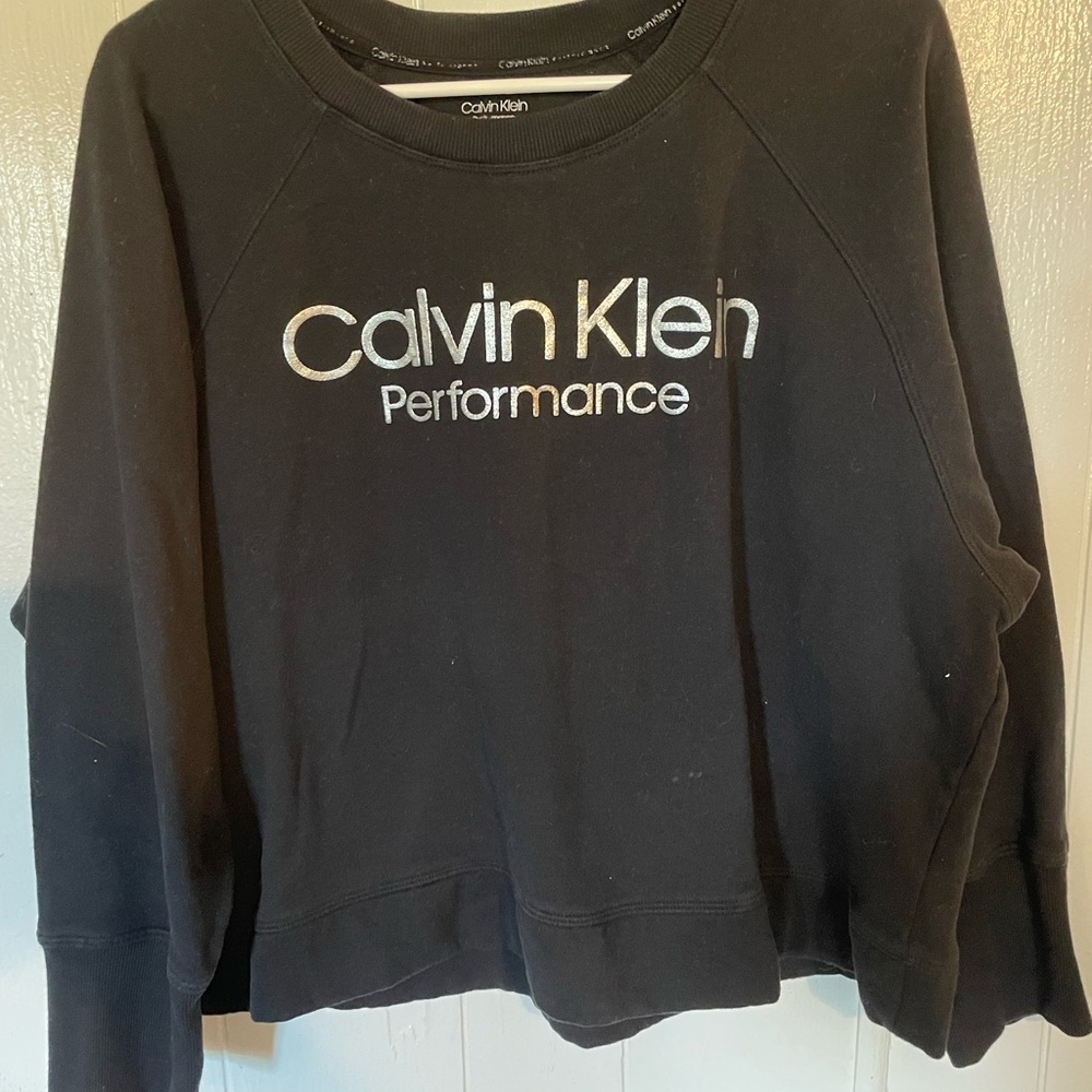 Calvin Klein Performance Womens Size Large Sweatshirt Black 3065